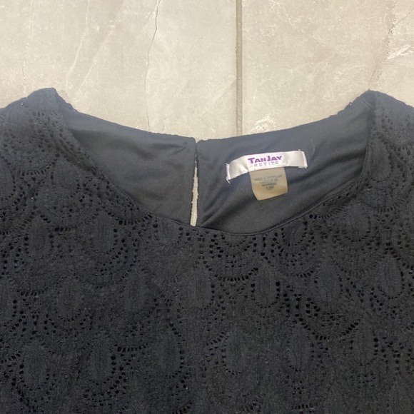 Black Lace Overlay Midi Dress - Picture 3 of 13